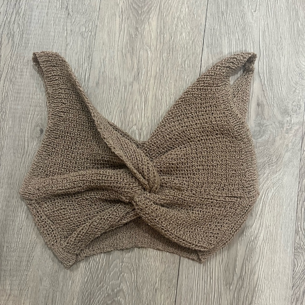 Crocheted cropped tank